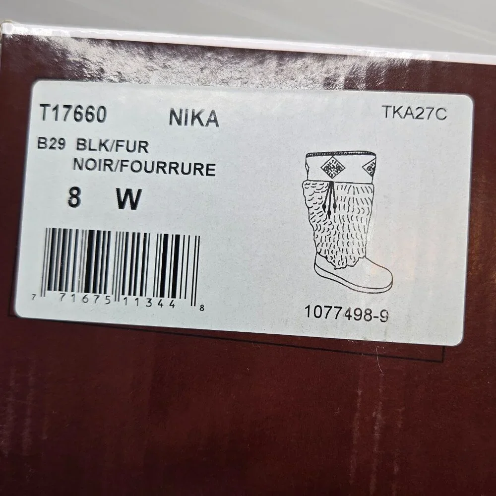 Wanderlust Women's Nika Black Fur Knee-High Boots Shoes 8 Wide W 1077498-9 New - Picture 2 of 16